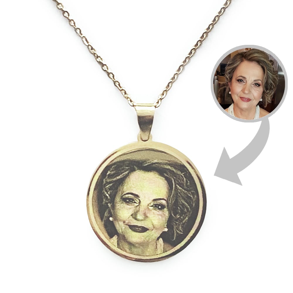 (Circle) Engravable Necklace - Gold-plated SS 316L / M-498